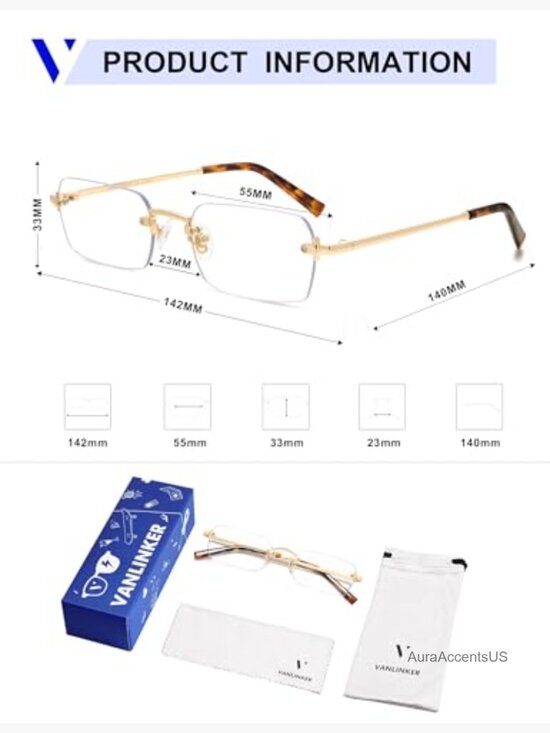 Rimless Rectangle Y2K Sunglasses Trendy Tinted Retro Frameless Shades main image 6
